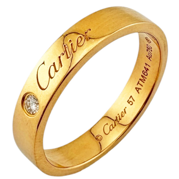Cartier Jewelry - CARTIER 18k Gold Diamond Wedding Ring